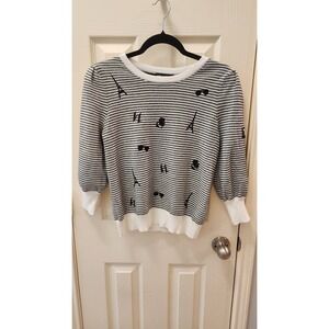 KARL LAGERFELD PARIS Striped motif sweater